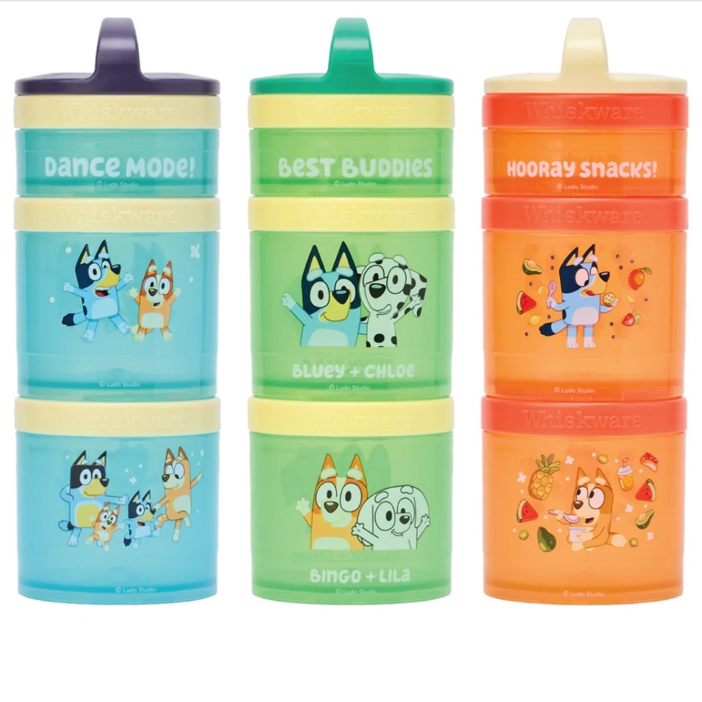 Bluey Stacking Snack Containers Set - Multicolor Whiskware
